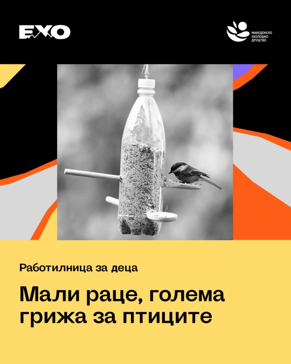 Детска работилница - &bdquo;Мали раце - голема грижа за птиците&ldquo;